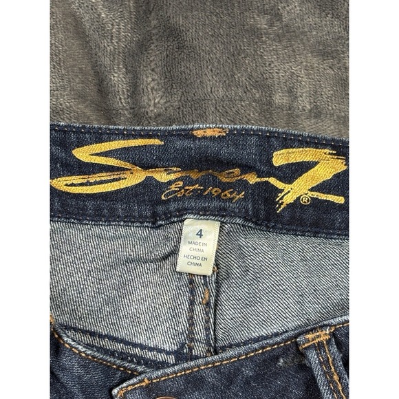 Seven7 Jeans Women's Size 4 Blue Dark‎ Wash Weekend Easy Fit Boyfriend - Picture 2 of 10